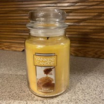 Yankee Candle Sweet Honeycomb 22 oz Jar Lit Once - £25.81 GBP