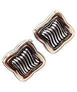 Authentic! David Yurman DY Silver 18k Yellow Gold Large Quatrefoil Cuffl... - $550.00