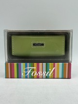 Fossil Lipstick Case With Mirror Green NOS Chapstick Holder Genuine Leather - £11.22 GBP