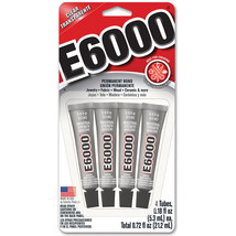 E6000 Industrial Strength Permanent Bond Adhesive Glue Mini 4 Pack Factory Order - £10.17 GBP