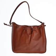 Talbots Brown Leather Simple Medium Sized Shoulder Bag Purse  With Top C... - £30.02 GBP