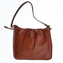 Talbots Brown Leather Simple Medium Sized Shoulder Bag Purse  With Top C... - £30.11 GBP