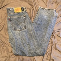 Levis 505 Jeans Mens 36x32 Straight Fit Stretch CLASSIC Denim Pants - £18.34 GBP