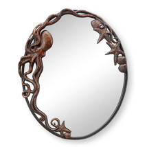 SPI Cast Iron Octopus Oval Wall Mirror - £153.52 GBP