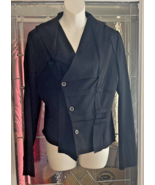 Vintage 80s LEIKO Off Set Button Up Cropped Blazer Jacket Coat  Size 8 - $338.50 CAD