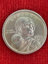 2000-D Sacagawea One Dollar Coin US Eagle Back Gold Color Circulated - $26.60