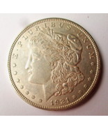 1921 Morgan Silver Dollar 90% Fine Silver, Phila Mint almost uncirculate... - $38.61