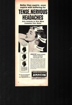 1959 Anacin Pain Relief Vintage Magazine Print Ad Lady With Headache Pai... - £21.51 GBP