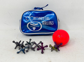 Vintage Traveling Jacks Promo Toy Continental Airlines Mini Zipper Bag - £5.52 GBP