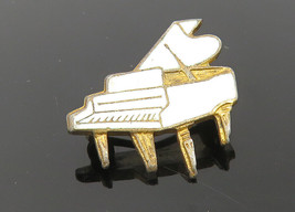 925 Sterling Silver - Vintage Enamel Coated Grand Piano Brooch Pin - BP4215 - £18.59 GBP