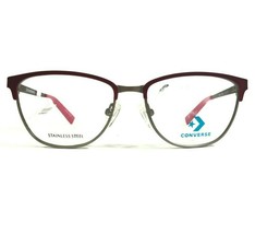 Converse K201 PINK Girls Eyeglasses Frames Grey Round Cat Eye Full Rim 46-14-125 - £14.73 GBP