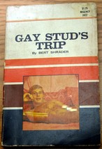 Rare vtg 1970 Bert Shrader GAY STUD&#39;S TRIP (Regency 1022) Gay sleaze pulp smut - £58.08 GBP
