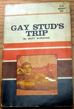 Rare vtg 1970 Bert Shrader GAY STUD&#39;S TRIP (Regency 1022) Gay sleaze pulp smut - £57.24 GBP