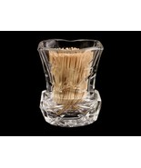 Vintage Glass Toothpick Holder, Rectangular, Art Deco Flowers &amp; Leaves #... - £11.66 GBP