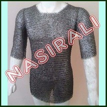 NauticalMart Flat Riveted With Washer Chain Mail Shirt Small Medieval Ch... - £234.58 GBP