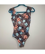 Lands&#39; End One Piece Swimsuit Women&#39;s 8 Tropical Floral Scoop Back - $411.51 MXN
