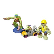 3  TMNT Teenage Ninja Mutant Turtles Raphael Leonardo Figure Tow Truck - £6.28 GBP