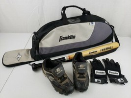 Youth Teeball Lot Set Franklin Bag Bat M Batting Gloves Easton Shoes Cle... - $29.99