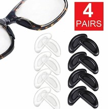 4 Pairs Anti-slip silicone Stick On Nose Pads For Eyeglasses Sunglasses Glasses - £3.18 GBP