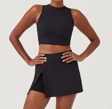 Spanx contour rib mock neck crop top in Black - $40.00