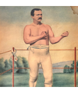 1951 Paddy Ryan Trojan Giant Boxing Police Gazette Litho Print Sports DWXX4 - €30,10 EUR