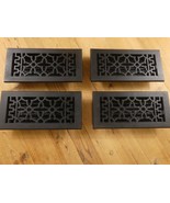 4 METAL FLOOR VENTS REGISTER VINTAGE DESIGN 4&quot; X 10&quot; DIFFUSOR *READ DESC... - $99.99