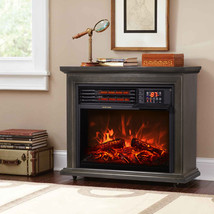 XtremepowerUS 1500W Infrared Free Standing Electric Fireplace w/ Remote &amp; Timer - £235.19 GBP