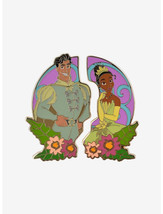 Disney The Princess and the Frog Tiana &amp; Naveen Floral Enamel 2 Pin Set - £13.91 GBP