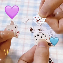 Dollhouse Miniature Deck of Playing Cards 1/6 Scale Fun Punch Out Cards ... - $55.67 MXN