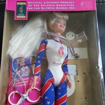 1995 Mattel Olympic Gymnast Barbie 1996 Atlanta Games Doll Collectible 15123 - £17.45 GBP