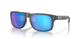 Oakley Holbrook Polarized Sunglasses OO9102-X555 Grey Smoke W/ Prizm Sapphire - £89.51 GBP