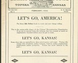 The Kansas Official Booklet and Supplement February 1932 Topeka Happenings - $44.50