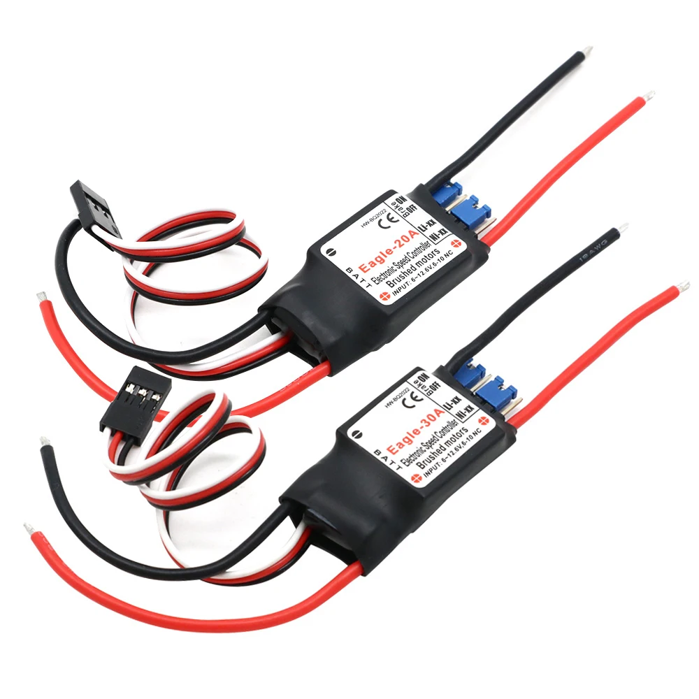 Eagle 20A/30A 2-3S Brushed ESC Speed Controller 5V/1A BEC 2kHz PWM For RC 370 - £13.09 GBP+
