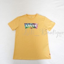 NWT Levi&#39;s Men&#39;s Batwing Tie-Dye Logo Graphic Tee Shirt Top Cotton Yellow Size S - £15.85 GBP