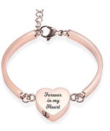 Forever In My Heart ~ Rose Gold Heart Bracelet Urn - $29.95