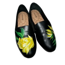 Birdies Special Edition Hand Painted Yellow Rose Flats size 7 VOTE Collection - £51.79 GBP