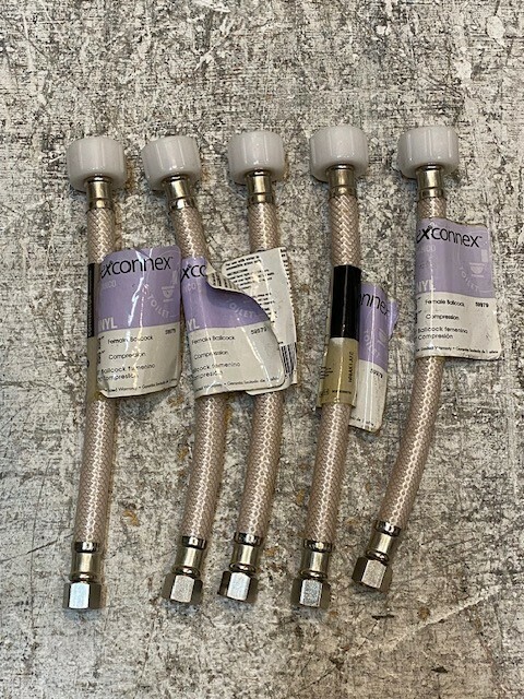 5 Quantity of Flex Connex Toilet Hose 59979 | 9&quot; Long 7/8&quot; x 3/8&quot; (5 Qty) - $33.24
