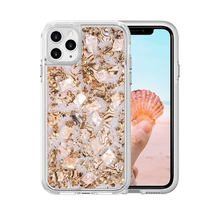 for iPhone 11 Pro 5.8&quot; Real Sea Shell Rose Gold Foil Confetti Case Cover Rose Go - £4.68 GBP