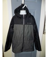 Columbia Sportswear Rain-Zilla Fleece Lined Gray/Black Hooded Jacket Siz... - £20.09 GBP