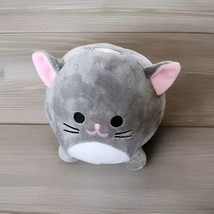 Fab NY Gray Cat Piggy Coin Bank Plush 8&quot; Stuffed Animal Money Saving Toy - £8.14 GBP