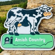 Amish Country Black White Cow Souvenir Fridge Magnet - $11.87