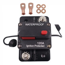 120 Amp Waterproof Circuit Breaker,with Manual Reset,12V-48V DC, for Car... - £28.32 GBP