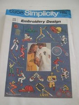 Simplicity 1975 Embroidery Transfer Pattern 6958 Sports People Unused - $3.94