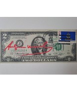 Andy Warhol Original Signed Postmarked TWO DOLLAR BILL 1976 with Certifi... - £254.40 GBP