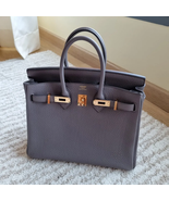 Hermès Birkin 25 Etain Togo with Gold Hardware – Pristine Condition, Ful... - $23,000.00