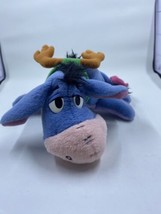 7&quot; Holiday Eeyore Reindeer Antlers Christmas Stuffed Beanbag Plush Toy D... - £5.41 GBP
