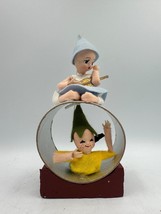 Vtg Spun Cotton Dream Doll Pixie Girl Musician Violin Christmas Ornament Japan - £18.59 GBP