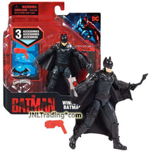 Year 2021 DC Comics Movie 4&quot; Figure WINGSUIT BATMAN 3 Accessories &amp; Mystery Card - £19.74 GBP