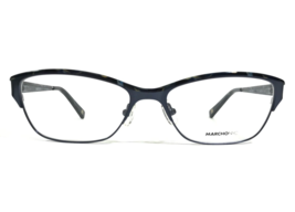 Marchon NYC Eyeglasses Frames 412 CAROUSEL Blue Square Cat Eye 53-16-135 - £38.28 GBP