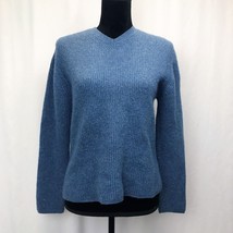 BANANA REPUBLIC Womens Crew Pullover Sweater Wool Blend Blue Size Large - $11.95